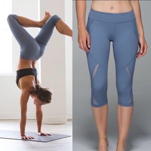 Lululemon Cool To Street Crop Blue Denim Size 4